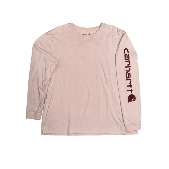 Carhartt Loose Fit Long Sleeve Tee with Logo Sz XL - Picture 1 of 4